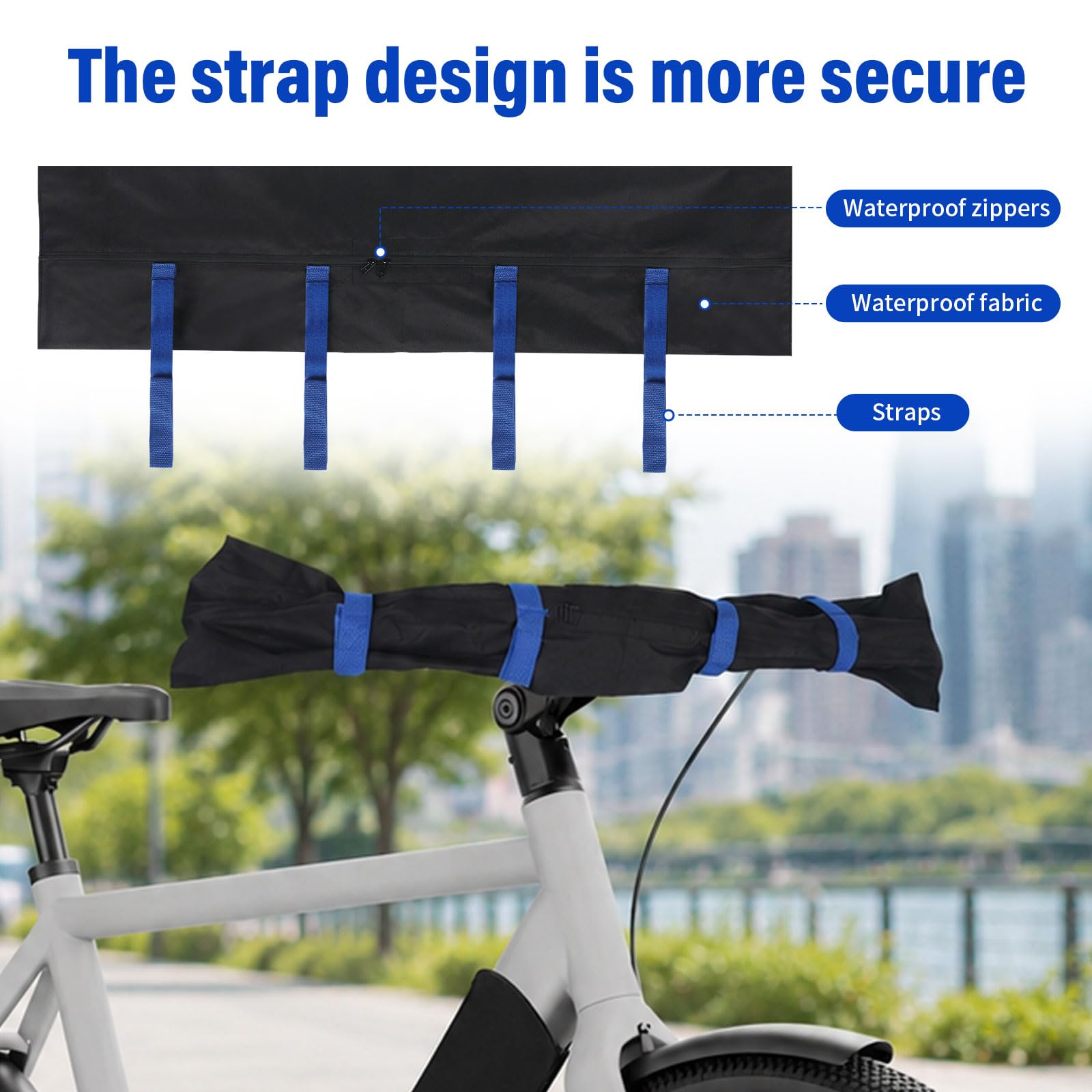 Juego de 3 piezas de protección de transporte para bicicleta eléctrica, funda protectora para batería, funda protectora para motor y manillar, protección electrónica contra la lluvia