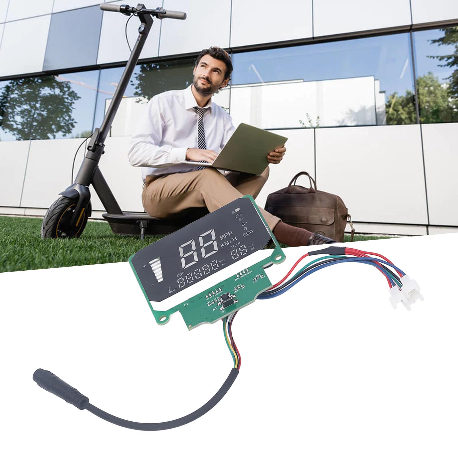 VGEBY Salpicadero de Scooter Eléctrico, Tablero de Circuito de Salpicadero de Scooter Eléctrico de Scooter Piezas de Repuesto de Scooter Eléctrico de Cabeza Femenina Impermeable de 7