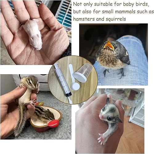 Miniatura 7 de Juego de 8 jeringas de alimentación de mascotas pequeñas, jeringas de alimentación de pájaros para gatos, perros y otros animales pequeños