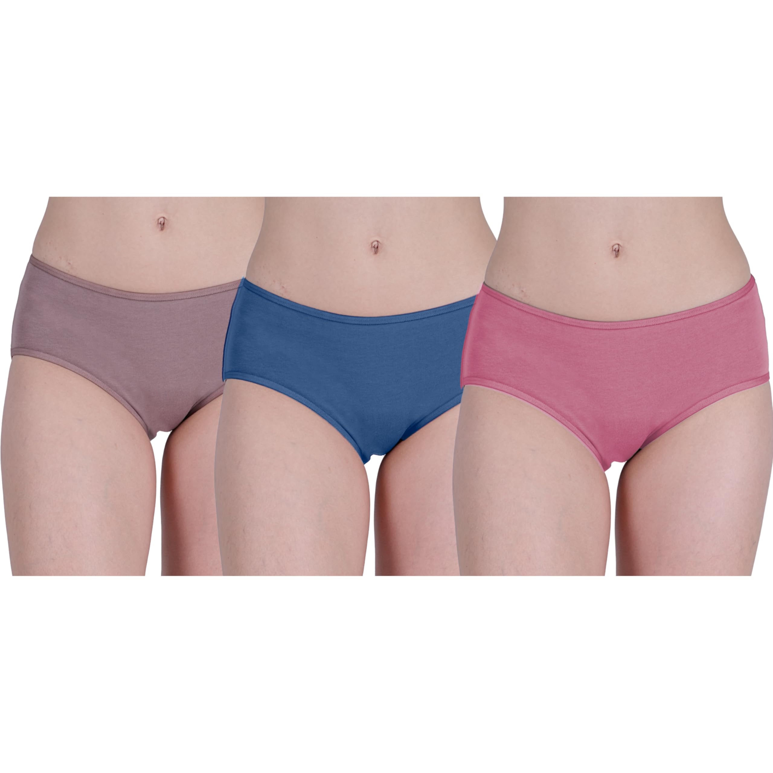 Women's Cotton Spandex Hipster| Soft & Breathable | Stretchable Mid-Rise Panties with Full Coverage| Everyday Comfort | Multicolour-image-0