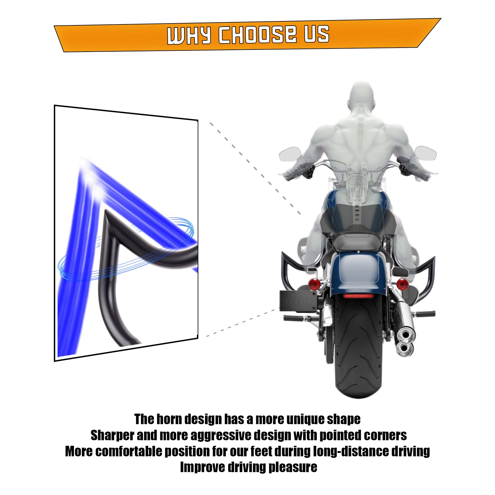 Street Glide Engine Guard Harley Davidson Engine Guard Crash Bars -  Compatible With 2014-2023 Touring \u0026 Softail Models Harley Crash Bar, image size:1600x1600