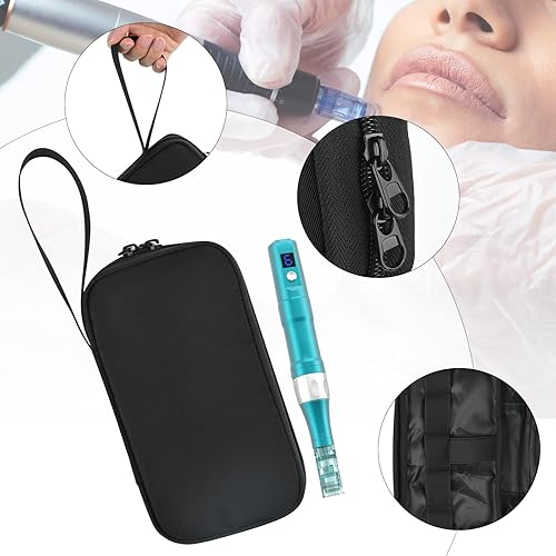 Miniatura 2 de Beautyflier Bolsa de mano para bolígrafo de microagujas, bolsa de maquillaje de viaje negra para máquina de Mcroneedling, bolsa de mano para mujer