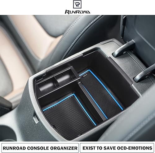 Vista 17 de RUNROAD Bandeja organizadora de consola central compatible con accesorios Kia Seltos 2020 2021 2022 2022 2023 2024 2025 2026, bandeja de inserción