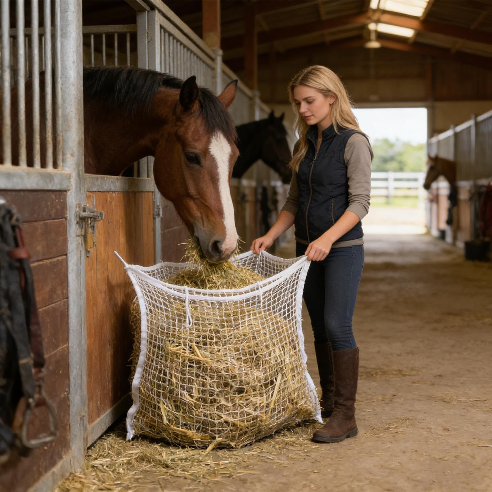 Borsa da fieno per cavallo Forniture di alimentazione anti- | Borsa dispenser di fieno per capra Per box recinzione rimorchio stalla pascolo rifugio capra cavallo