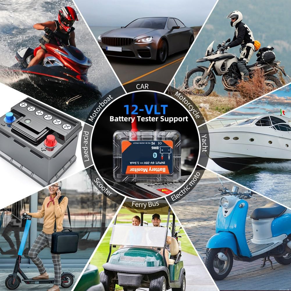 BM6 12 V Bluetooth Car Battery Tester Monitor Automotive Testing Battery Level Detektor