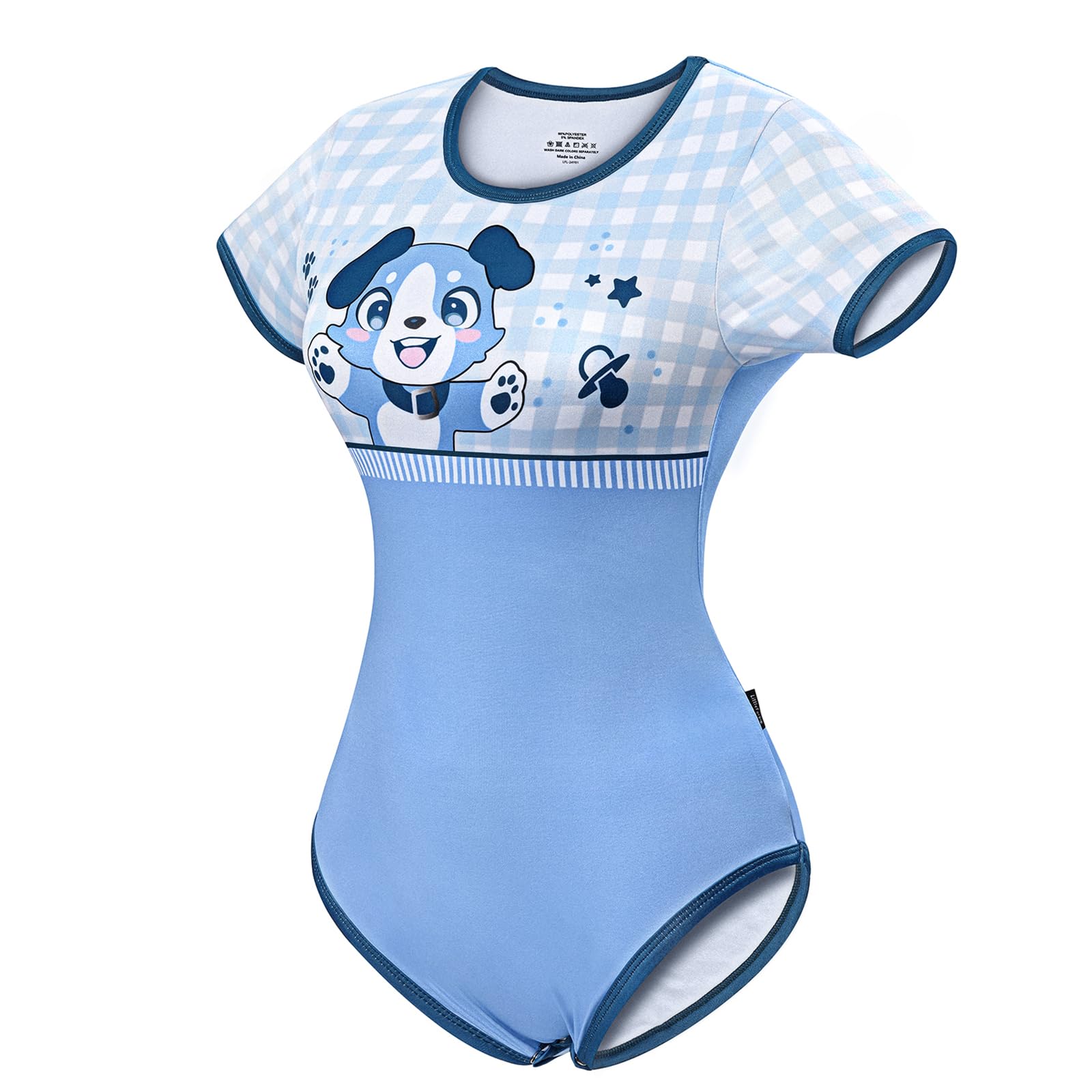 LittleForBig Jedwabiste śpioszki Onesie Piżama Body - Little Blue Onesie Body