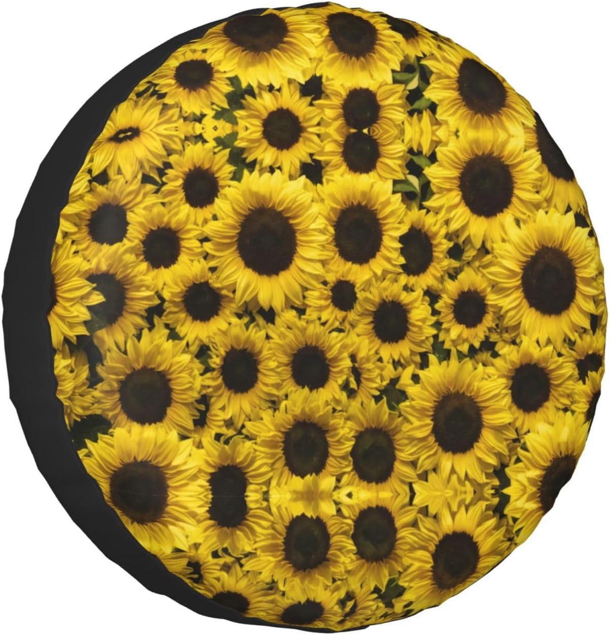 Yellow Sunflower Print Tire Cover Universal Spare Wheel for Trailer Rv SUV Truck Camper Travel Accessories