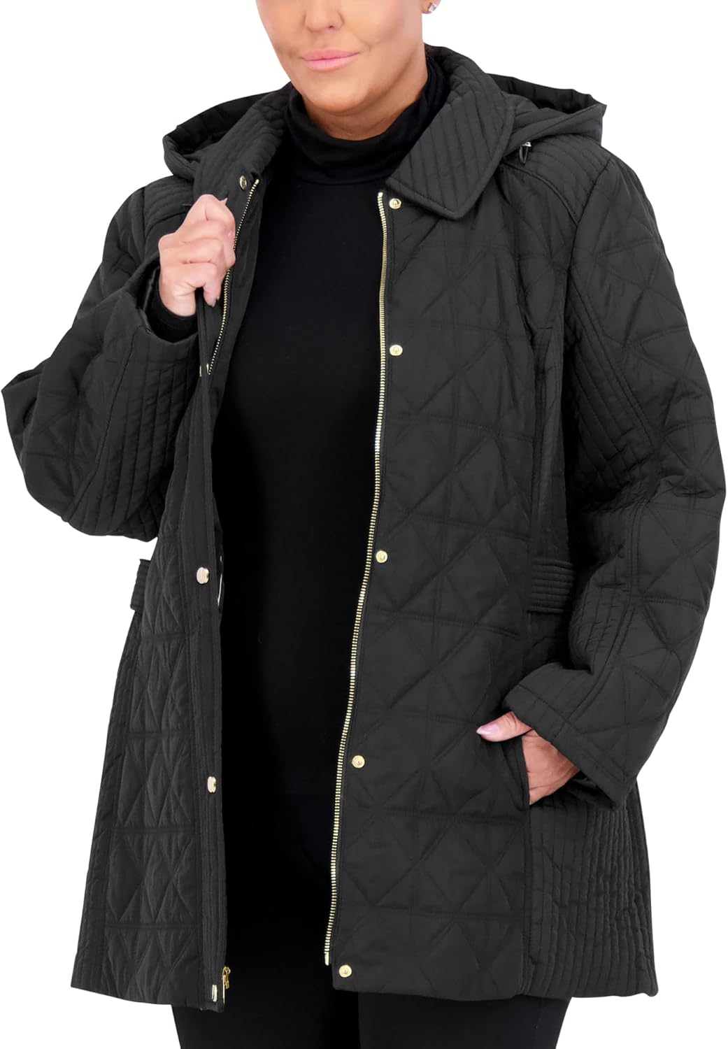Jones New York Puffer Jacket Womens, Women Jacket Winter, Quilted Jackets for Women - Image 9