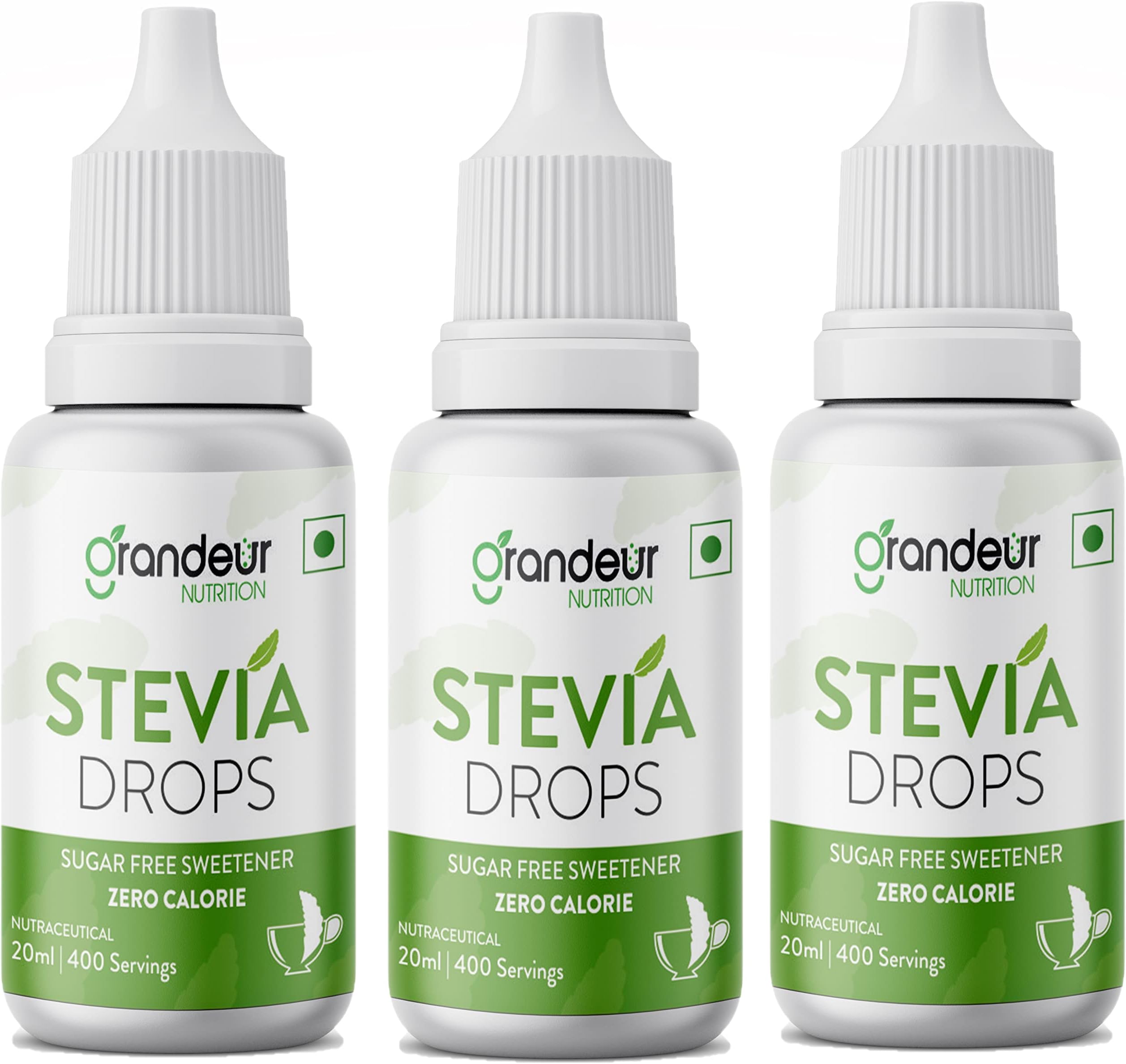 - Grandeur Zero Colorie Sugar Free Stevia Drops, No Maltodextrin No Dextrose, For Keto Diet & Weight Watchers, Sugar Substitute - 60ml (1200 servings)(Pack of 3)