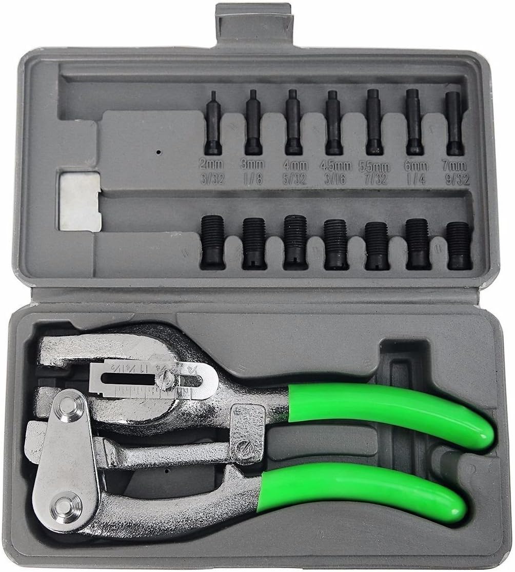 1 Ton Power Punch Kit Aviation Sheet Metal Hole Puncher 7 Sizes Die Auto Body Hd