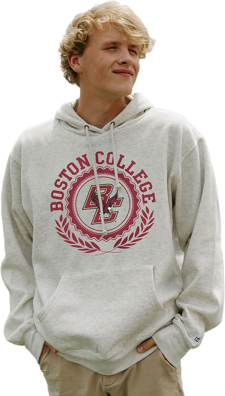 Blue 84 NCAA unisex-adult Ncaa Officially Licensed Hooded Sweatshirt Crest Oatmeal
