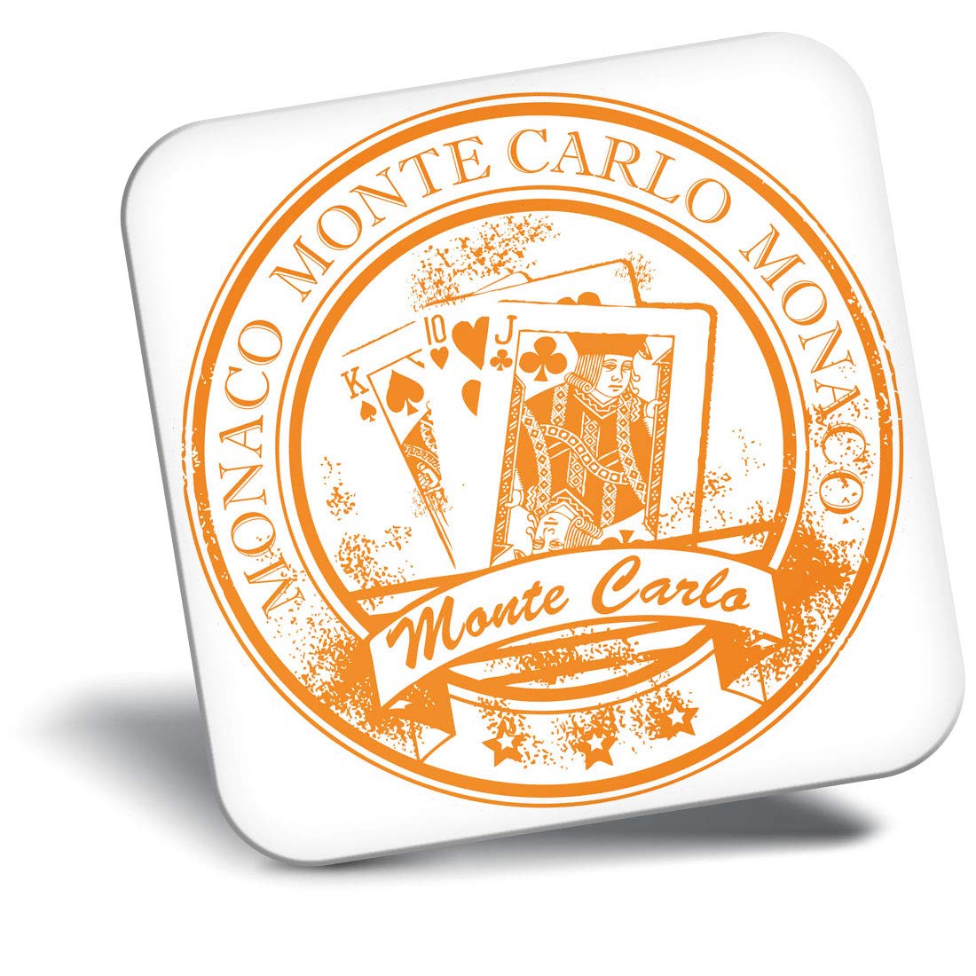 Destination Vinyl Ltd Fridge Magnet - Monaco Monte Carlo Travel Stamp 5938