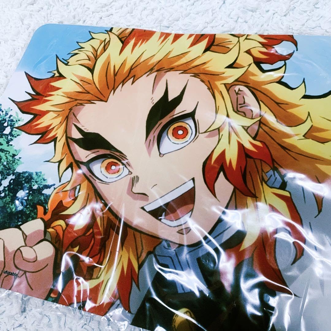 Amazon | ??鬼滅??煉獄杏寿郎??ラバーマット??プレイマット