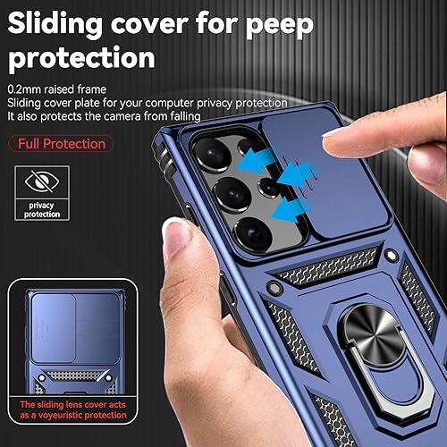 Miniatura 4 de Funda para Galaxy S23 Ultra, con funda para cámara, grado militar 16 pies. Funda probada contra caídas con funda protectora magnética para S23 Ultra