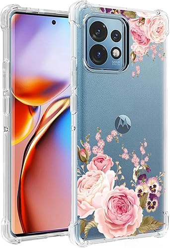 Ueokeird Funda de teléfono para Motorola Edge Plus 2023Moto X40Moto X40 Pro XT2301-5, funda protectora delgada a prueba de golpes con patrón floral