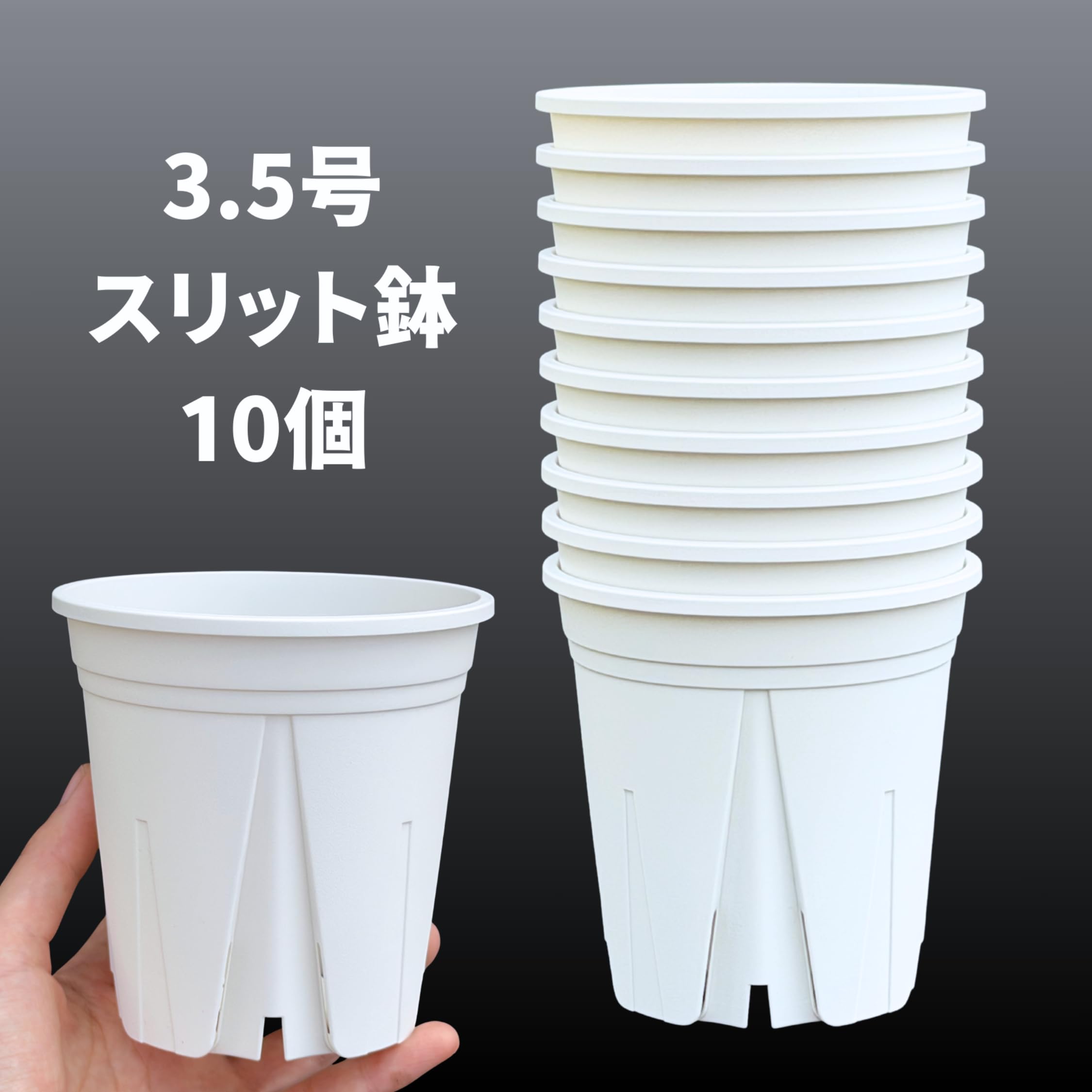 Amazon.co.jp: スリット鉢 3.5号 直径10.5cm 10個 すくすくいい根