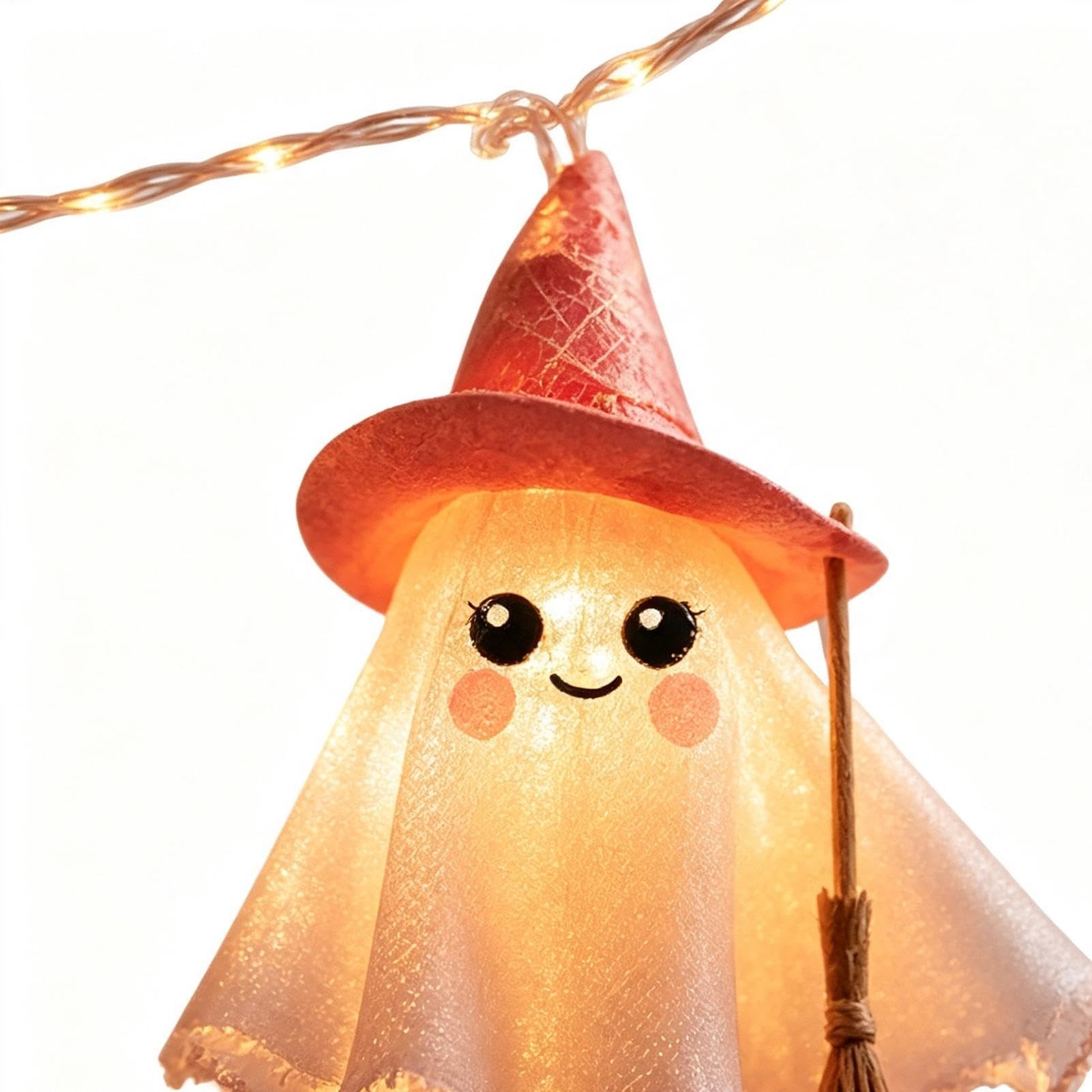 Światełka łańcuchowe na Halloween 181,9 cm straszny baner świetlny z duchem