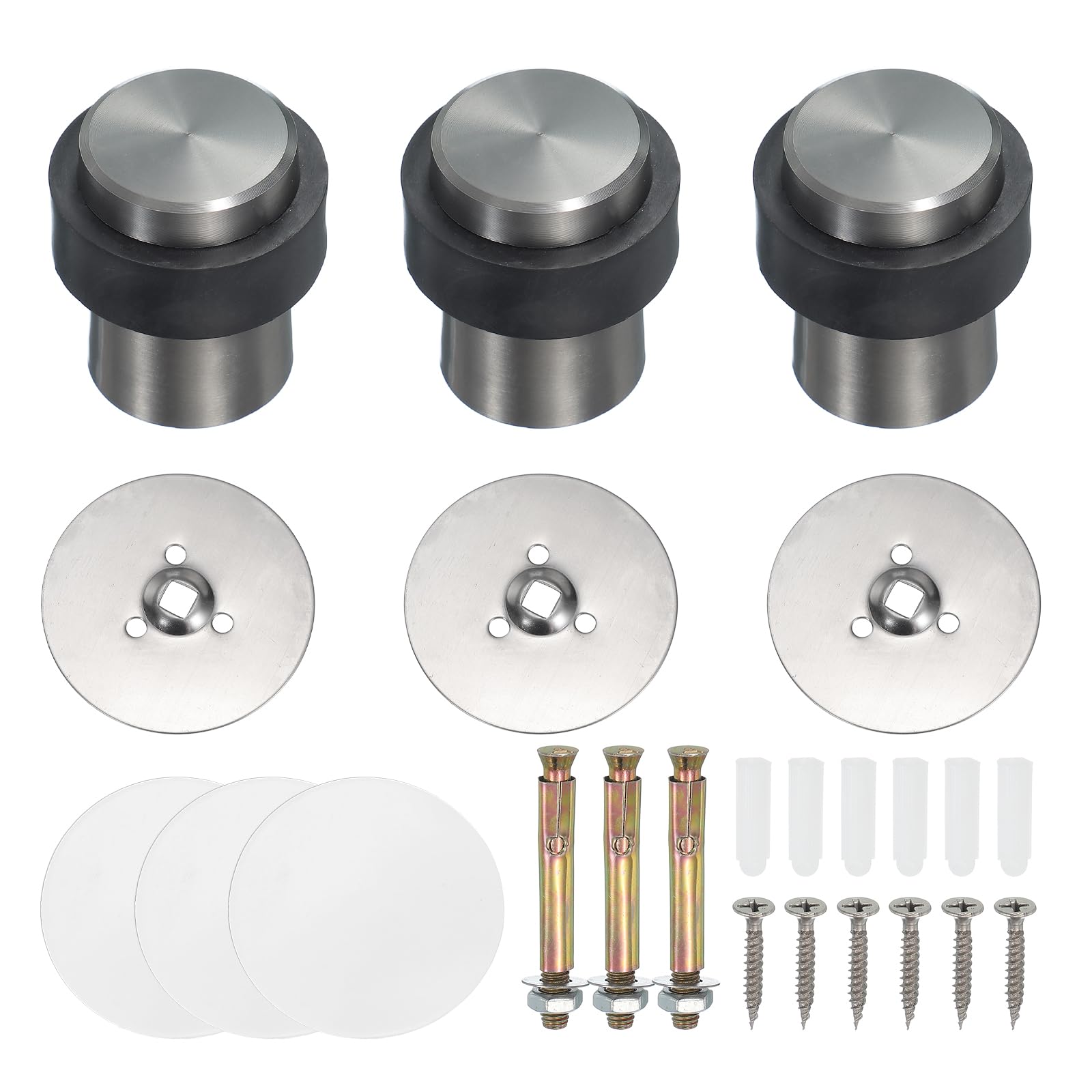 Butée de porte sol métal cylindre autocollant 46 mm intérieur avec vis PATIKIL