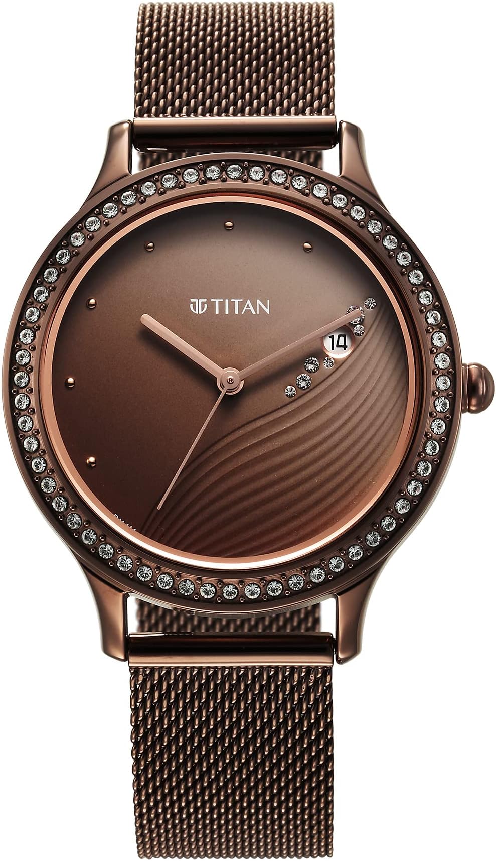 Titan Women's Watches, Brown, free size, Glam