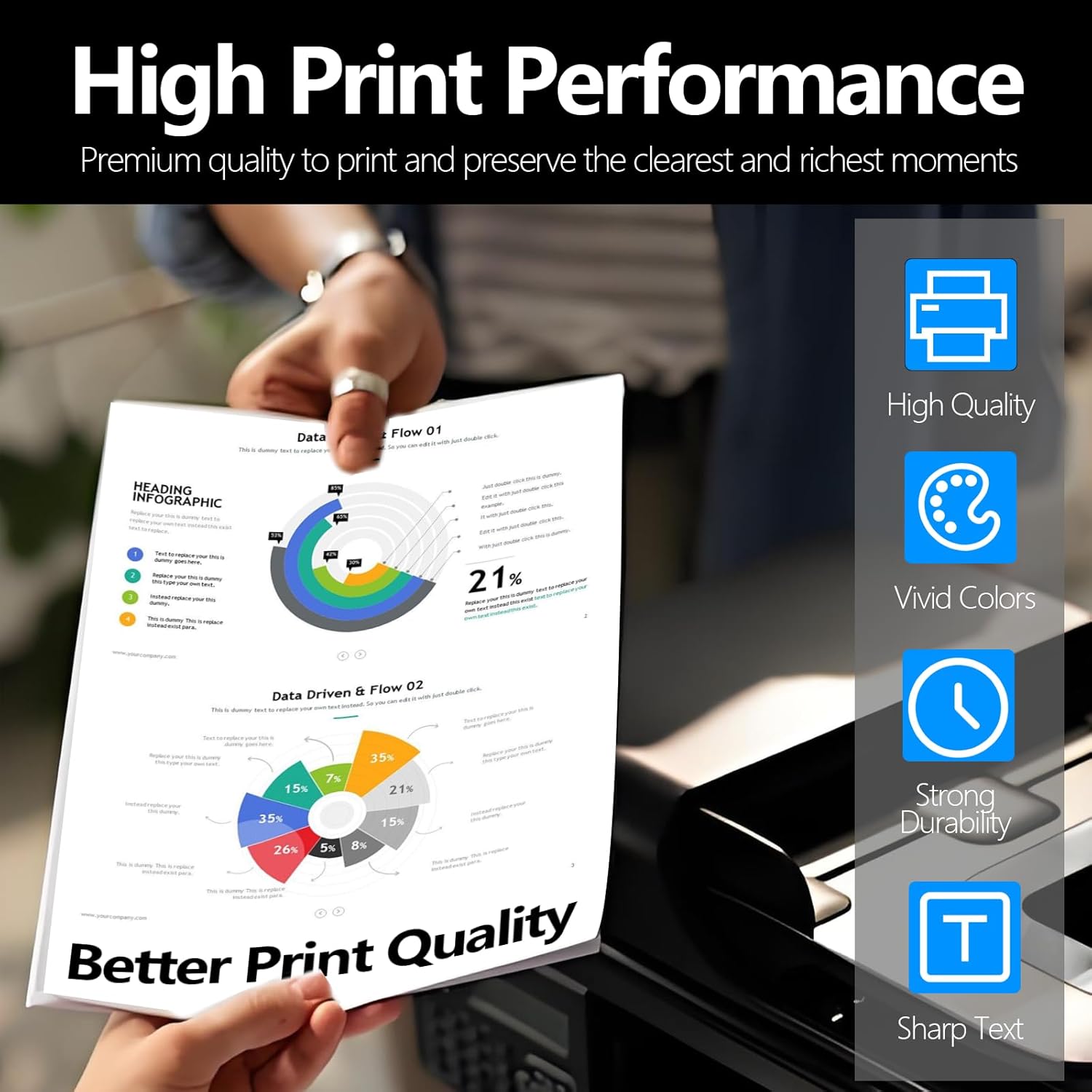 923XL 923e Ink Cartridges Combo 4 Pack Compatible Replacement for hp hp923 923 XL 923XXL Fit for 8130e 8138e 8135e OfficeJet Pro 8125e 8122e 8139e 8130 8132e 8124e 8132e Black Cyan Magenta Yellow