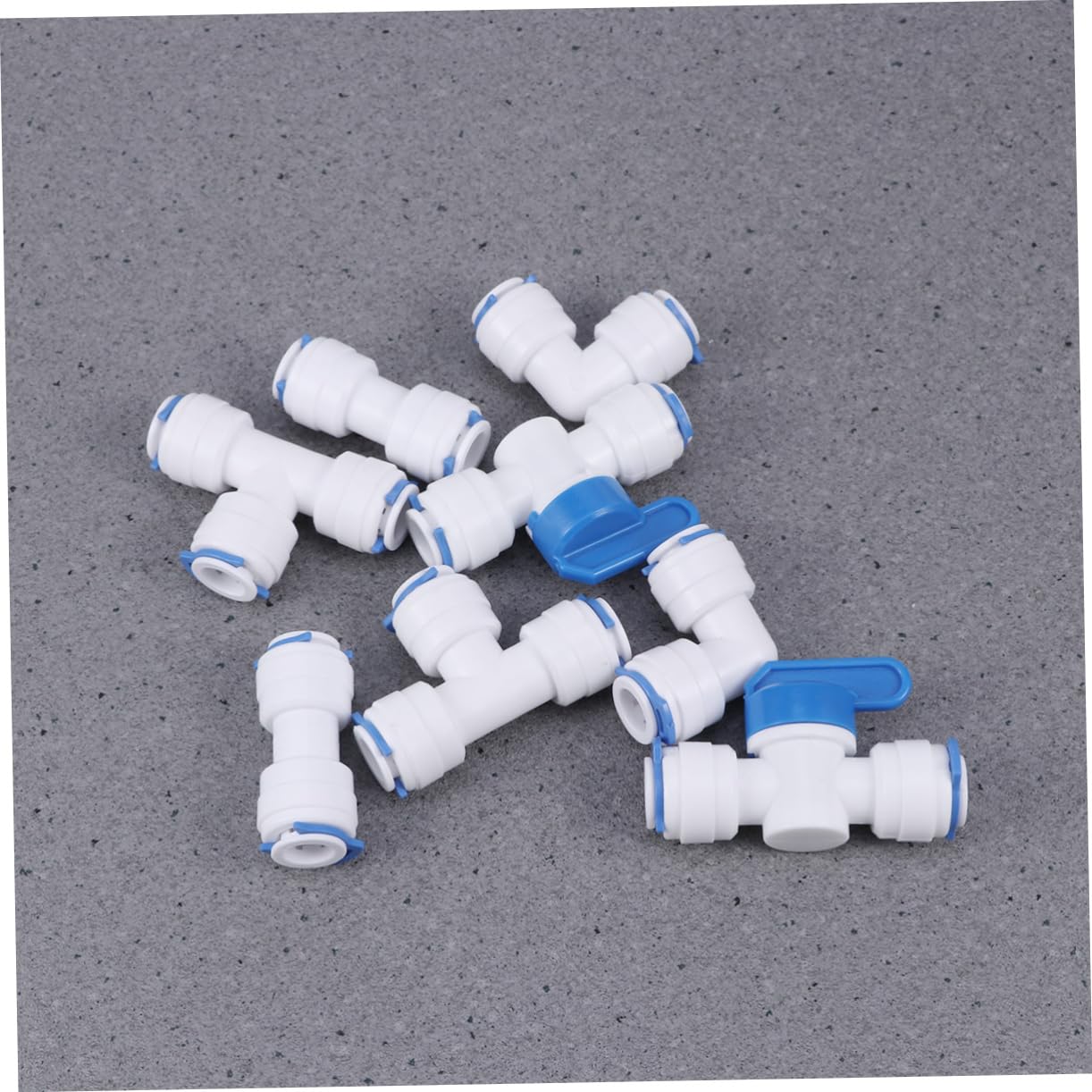 KICHOUSE 3/8 Inch Water Filter Connect Fitting Set Quick Connect Elbow Fittings No Tools Needed for Reverse Osmosis Systems