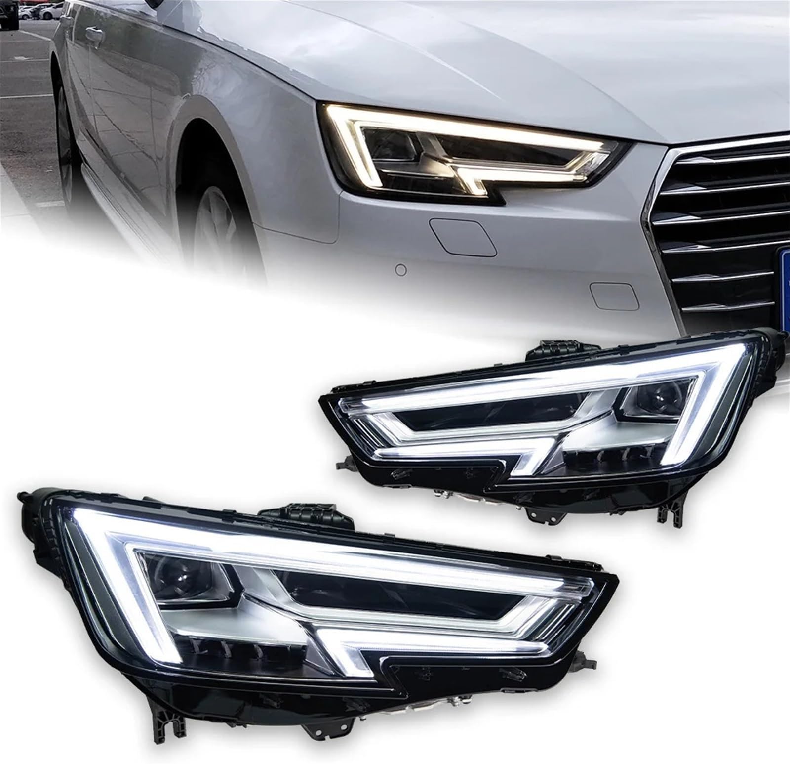 Car Styling Compatible for Audi A4 B9 Headlights 2017-2020 A4L LED Headlight Projector Lens DRL Head Lamp Automotive Accessories