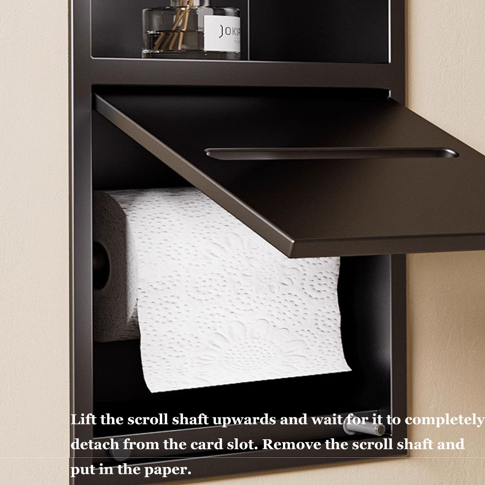Armadietto da bagno in acciaio inox con mensola, impermeabile, portaoggetti da doccia integrato per articoli da toeletta, carta igienica, organizer per spazi bagno
