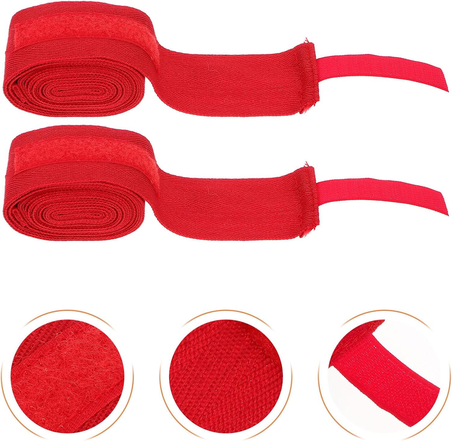 2 Pairs Boxing Hand Guard Straps High Elastic Breathable Sports Wrist Brace 3 Meter Red Wraps for Chinese Martial Arts Taekwondo Training
