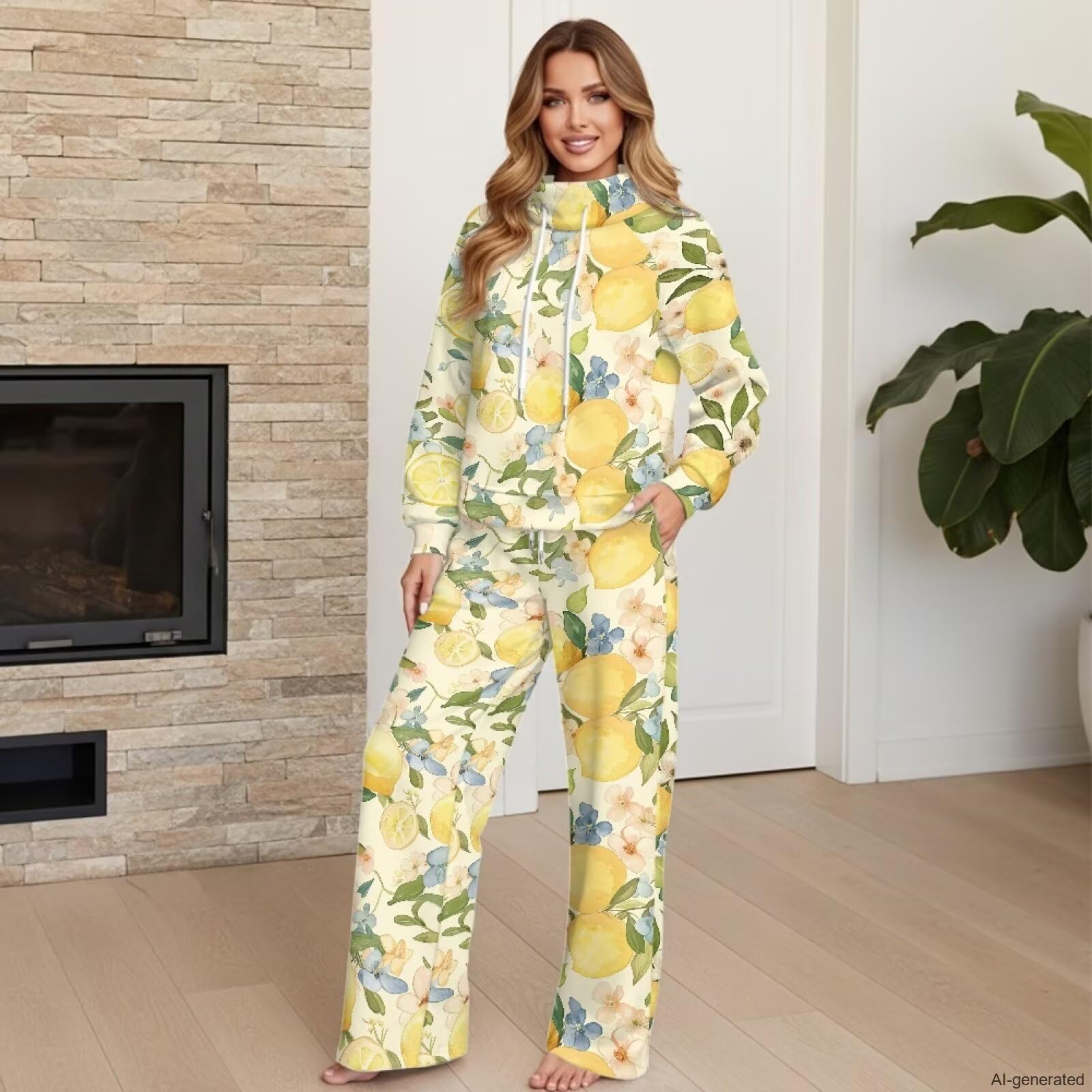 Tuta da donna casual a maniche lunghe, 2 pezzi
