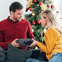 Vista 5 de 10.5"X7.5"X3.1" Black Magnetic Gift Box with Lid and Ribbon for Presents