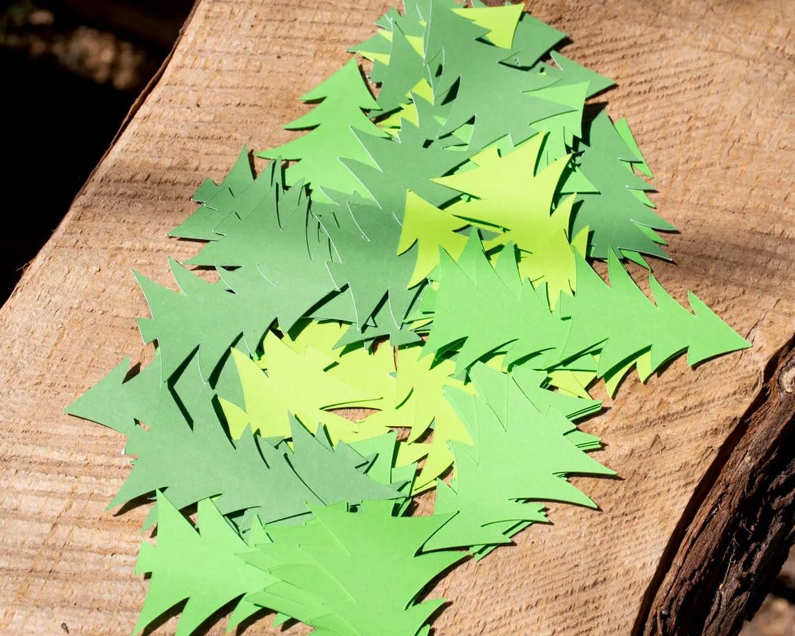 Curious Button 20 Pcs Paper Tree Cutouts – 3 Inch Christmas Tree Holiday Die Cut Shapes for DIY Crafts, Cardmaking, Scrapbooking & Festive Decorations | Christmas Tree Decoration Items-image-1