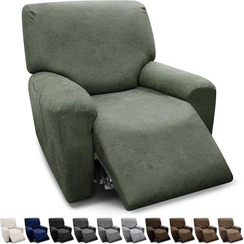 Miniatura 27 de Fundas para sillón con cojines en forma de T de 2 piezas, apariencia de cuero, funda para sofá, funda para silla, protector elástico para muebles,