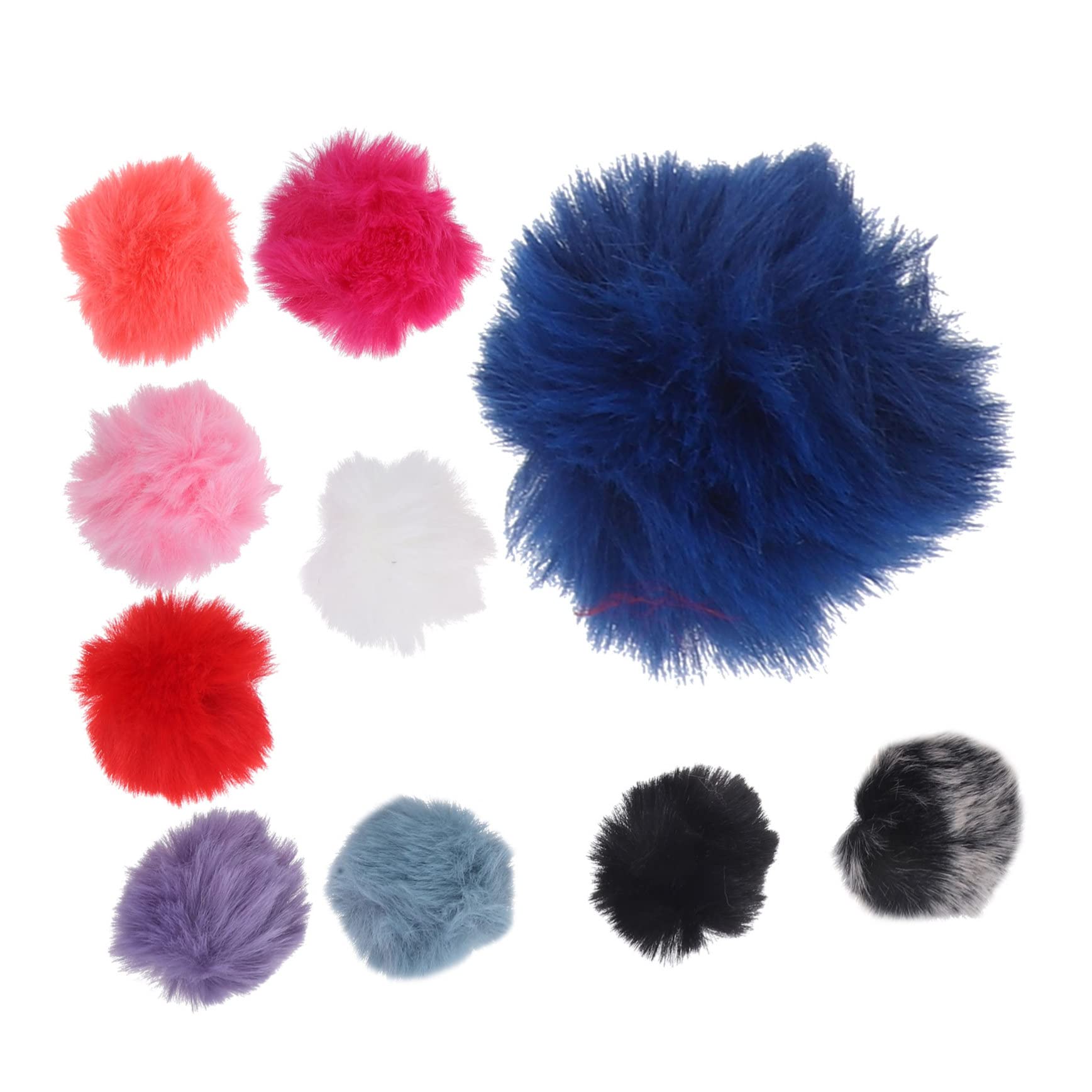UKCOCO 30piezas Parabrisas De Microfono Furry Cubierta Anti-viento Para Micrófono Lavalier Protección Para Grabaciones Interiores y Exteriores