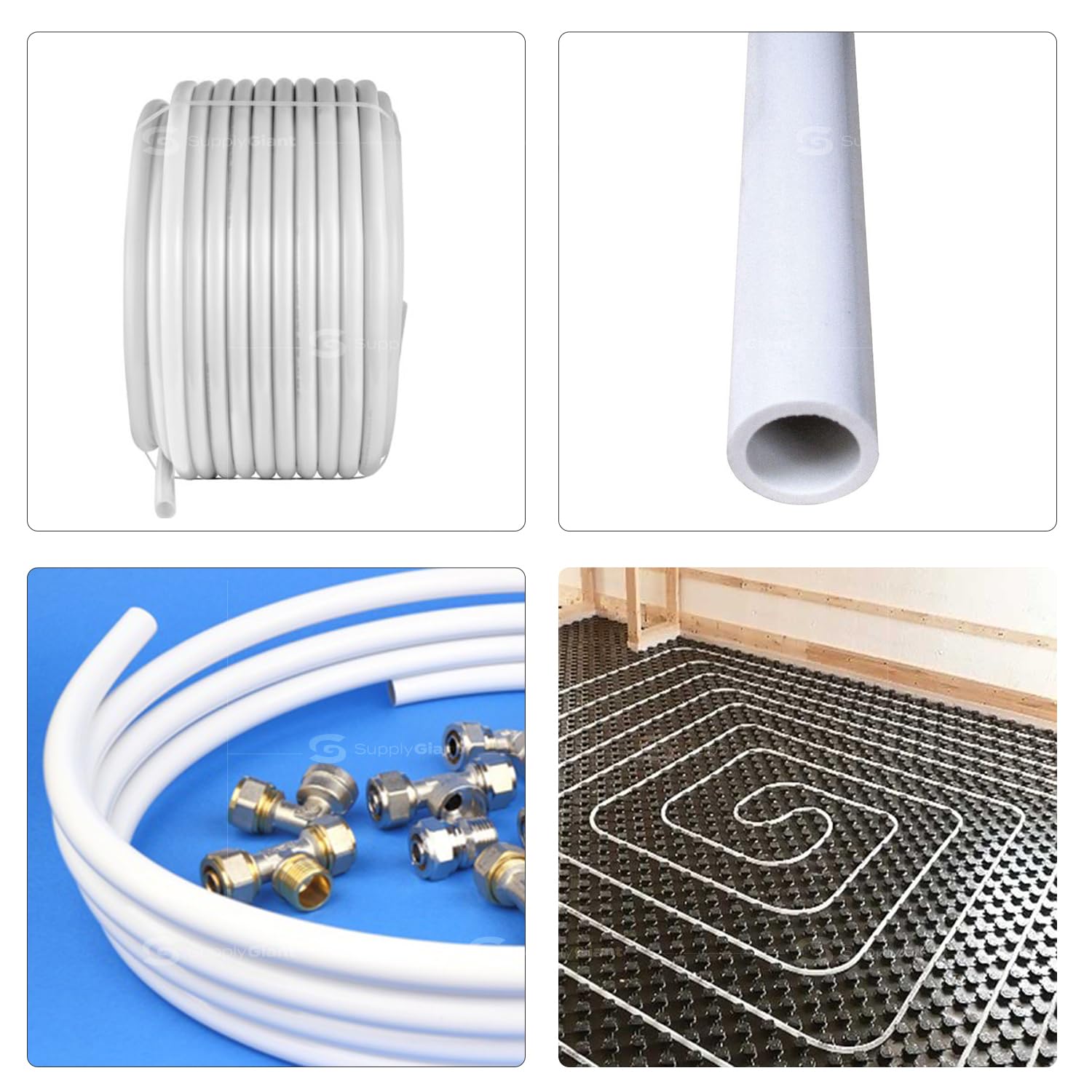 Tubo Pex-A de 1-1/4 pulgadas x 100 pies, tubo Pex sin barrera para agua potable, tubo de agua flexible Pex de 1-1/2 pulgadas para fontanería, tubo Pex blanco