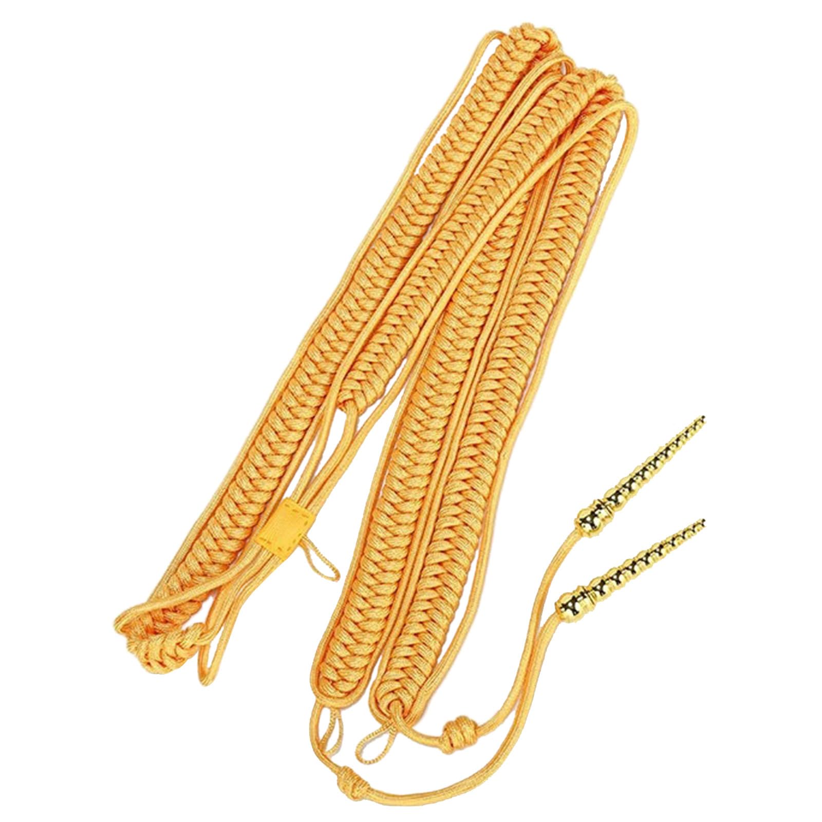 Maxtonser Shoulder Epaulet Braids Uniform Epaulettes Shoulder Braid Cord for Stage Shows Cosplay Costume Epaulettes Fringed