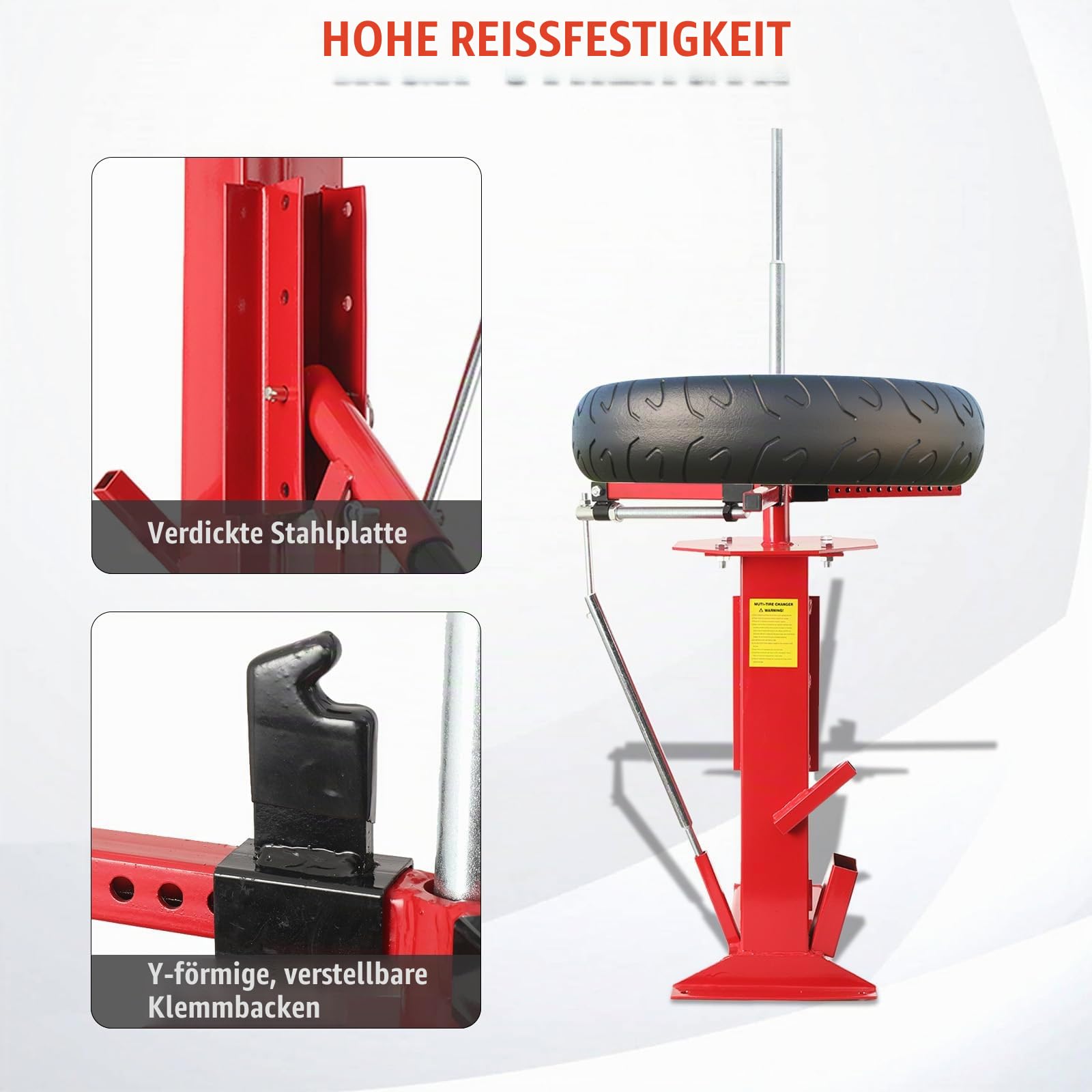 Universelles Reifenmontiergerät 4" bis 17", Reifenmontagegerät aus Stahl zur Manuellen Montage und Demontage, Reifenmontagegerät Reifenmontagemaschinen Motorrad PKW