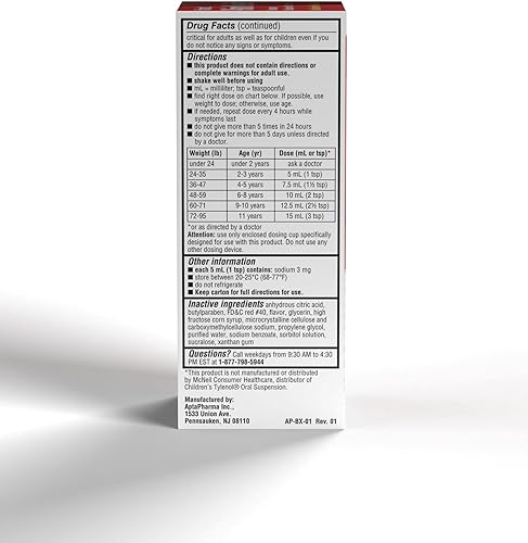 Miniatura 4 de Suspensión oral para el dolor y la fiebre para niños