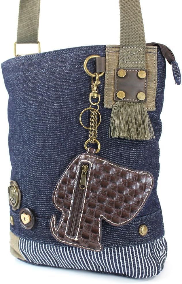 Patch Cross-body Messenger Bag (Denim- Beagle Hound)