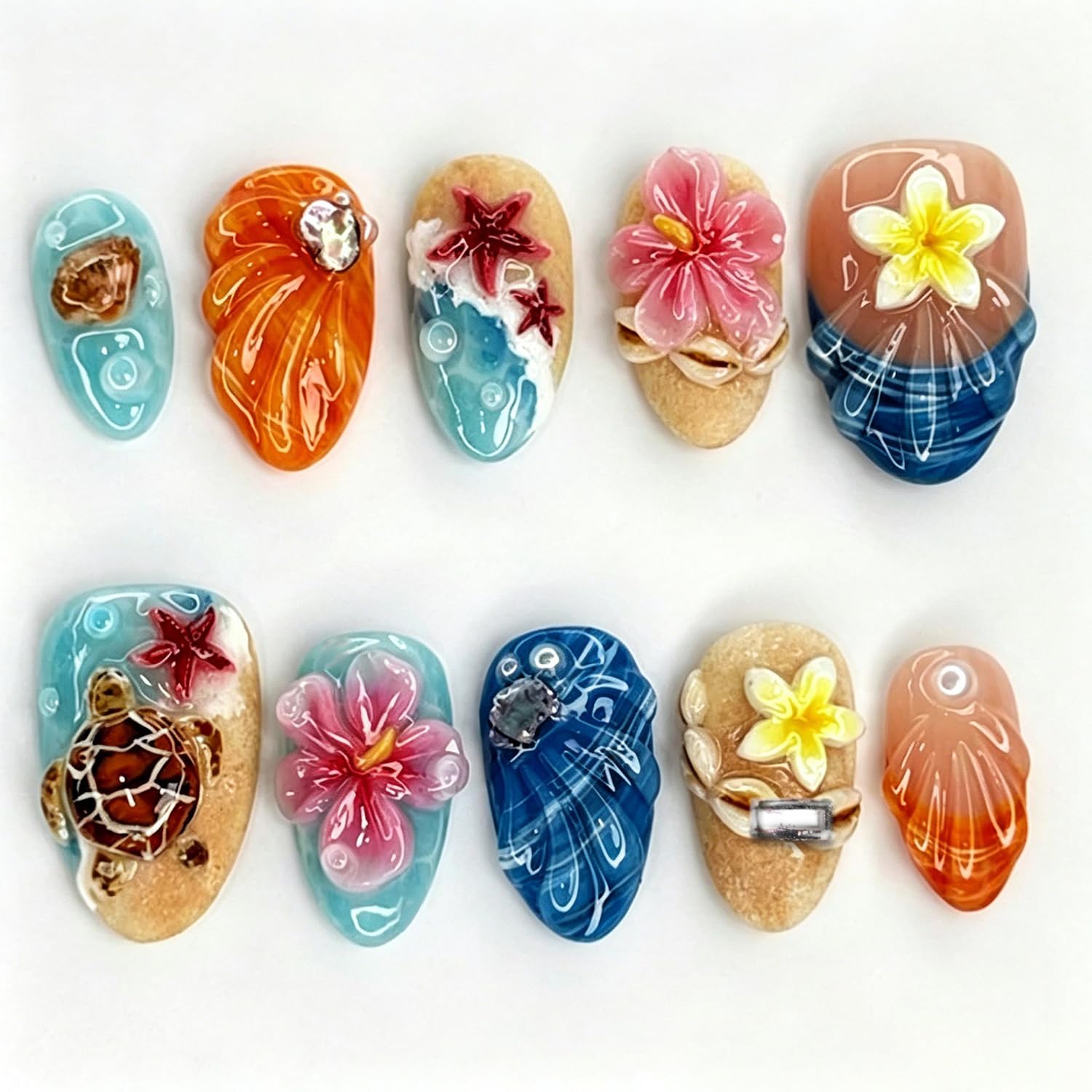 Photo 1 of FDSQHSA 30pcs Almond Press On Nails