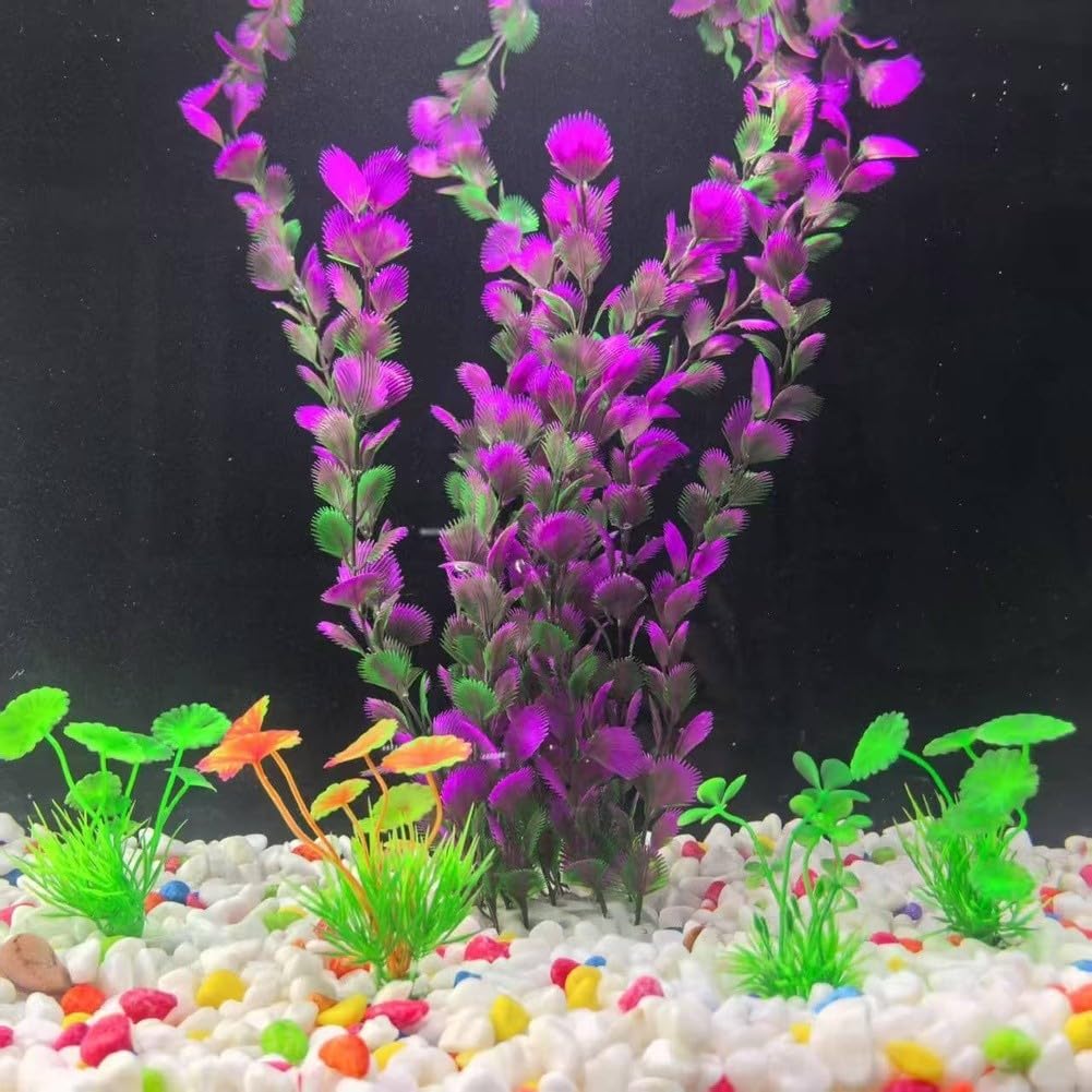 Sztuczne rośliny do akwarium, 38 cm, tworzywo sztuczne PE, dekoracja (C)