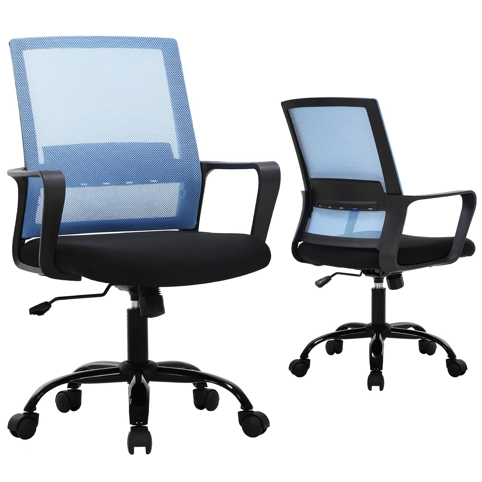 RROCOSIA Ergonomic Office Chair Desk Chairs with Lumbar Support Computer Chair 250lbs Capacity Adjustable Height 360 Swivel Silent
