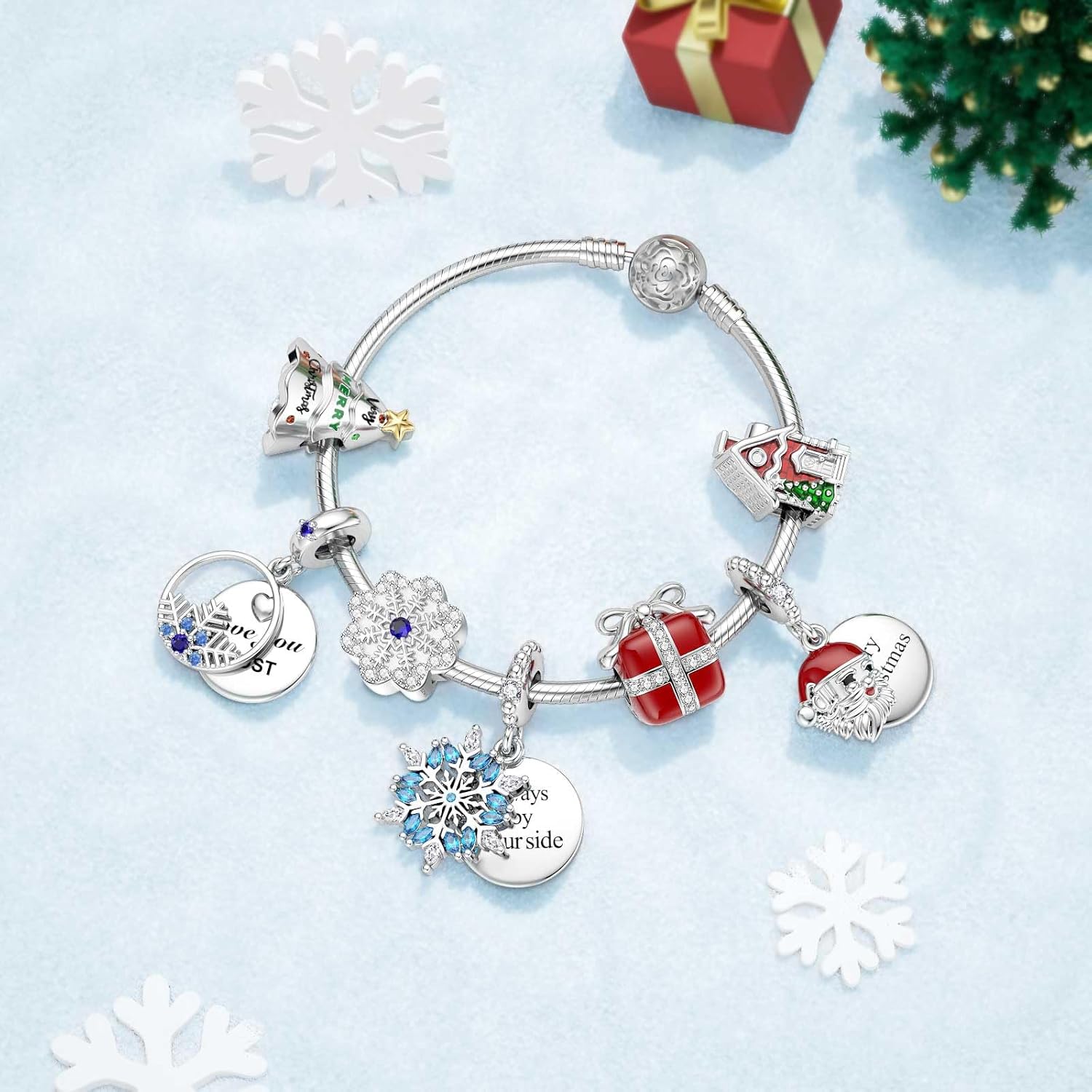 SEVENWELL Christmas Charms Fit Pandora, Works with Most Bracelets and Necklaces, Festival Jewelry Present for Women - Image 6