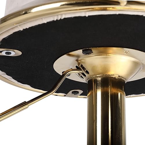 Miniatura 7 de Sillas altas giratorias de terciopelo de 360 grados para comedor, taburete de bar ajustable de altura de mostrador, chapado en oro sólido, taburete