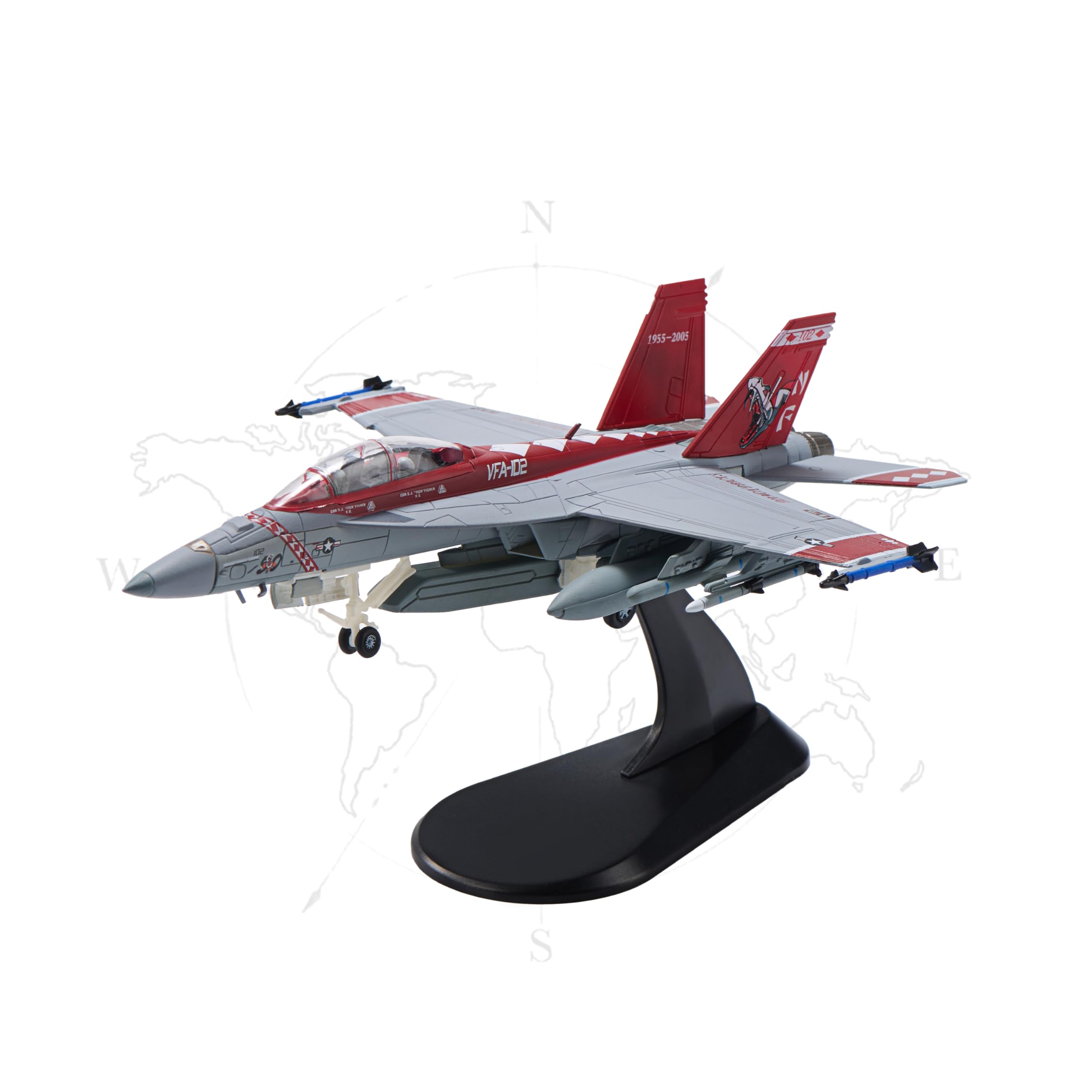 1/100 Scala F-18 Hornet Fighter Aereo Metallo Militare Diecast Modelli di Aerei per Adulti VFA-102