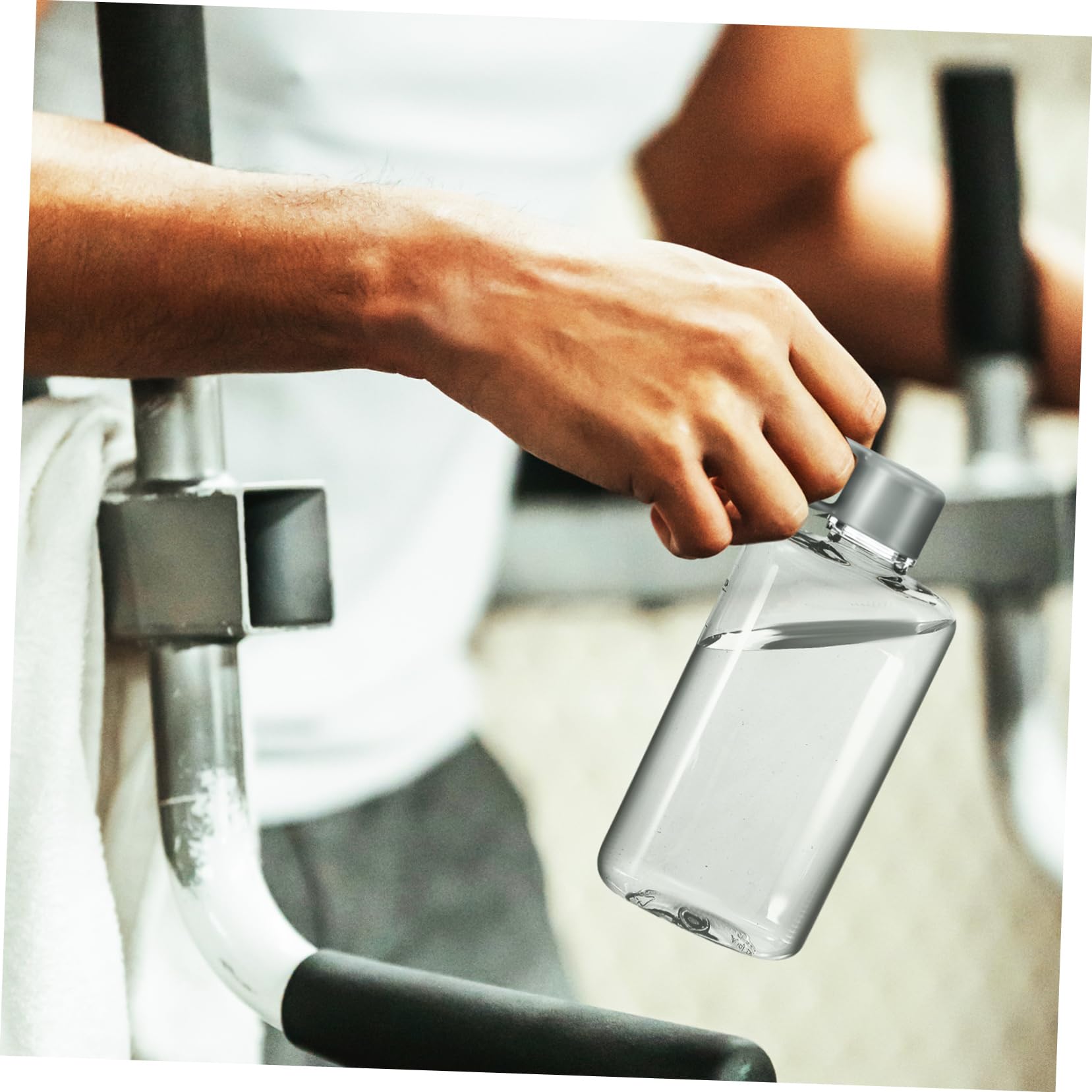 KOMBIUDA 2pcs Portable Flat Kettle 360ml 500ml Bottle for Sports Travel Gym Outdoor Workout