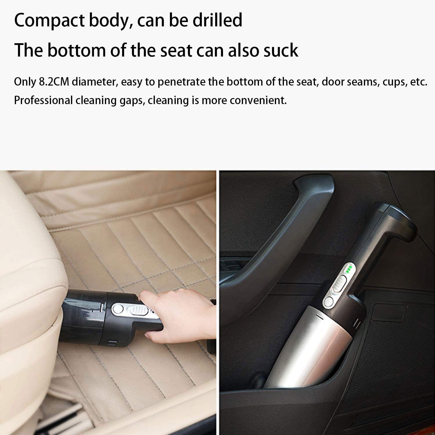Vacío de automóviles, Aspirador portátil de la aspiradora de automóviles de Alta Potencia 120W / 5000PA para el automóvil Interior Limpieza con Mojado o seco para Hombres/Mujeres, inalámbrico,