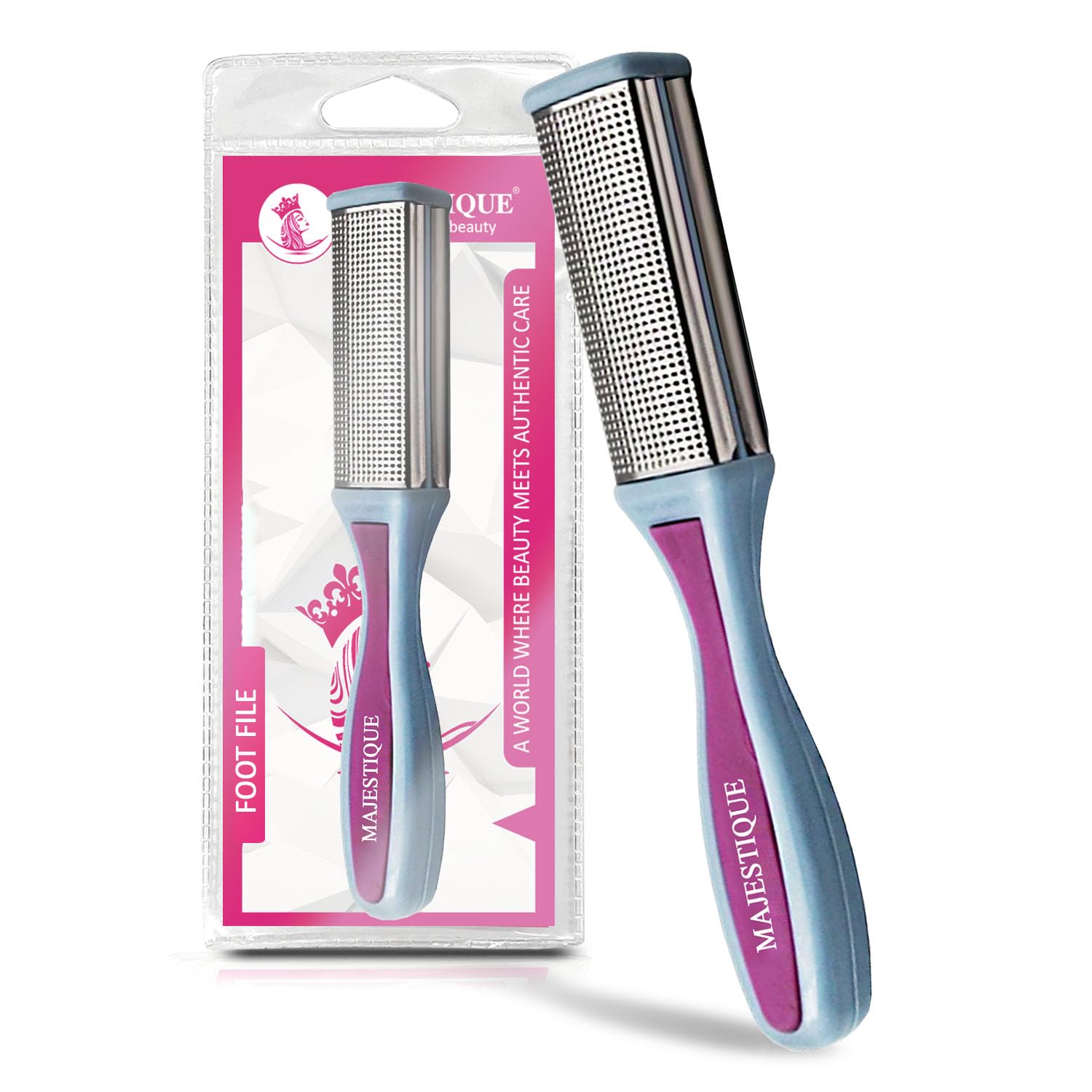 Majestique Dual Sided Stainless Steel Foot Filer | Callus Remover For Feet | Foot Scrubber for Dead Skin Removal | Pedicure Scrapper File for Women, Men, Girls, Boys (Color May Vary)-image-30