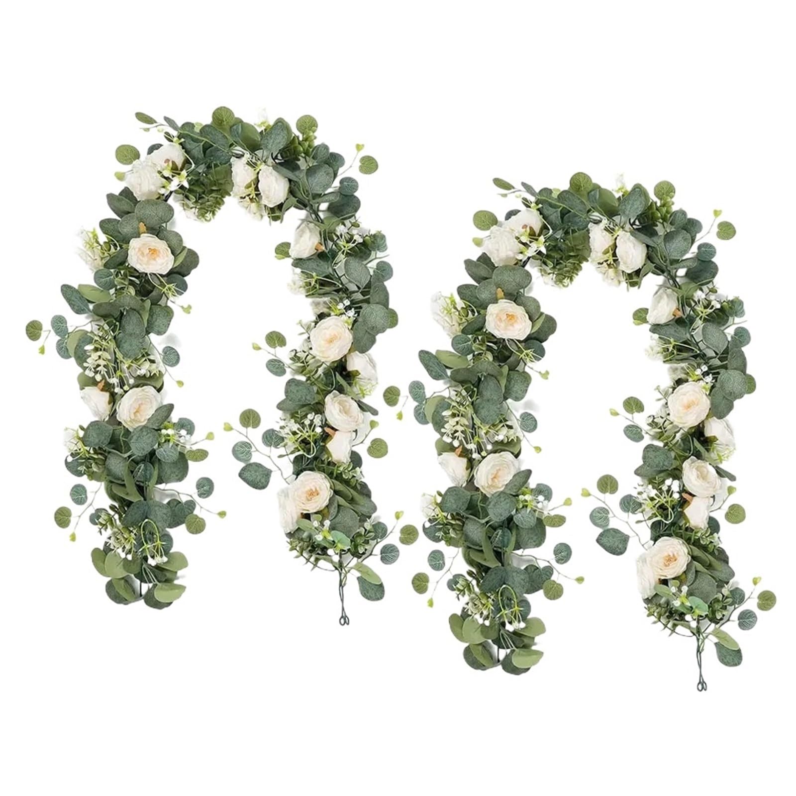 LXLAEOANG Artificial Flowers Elegant 6FT Artificial Garland With Realistic Roses & Leaves Rose Vines