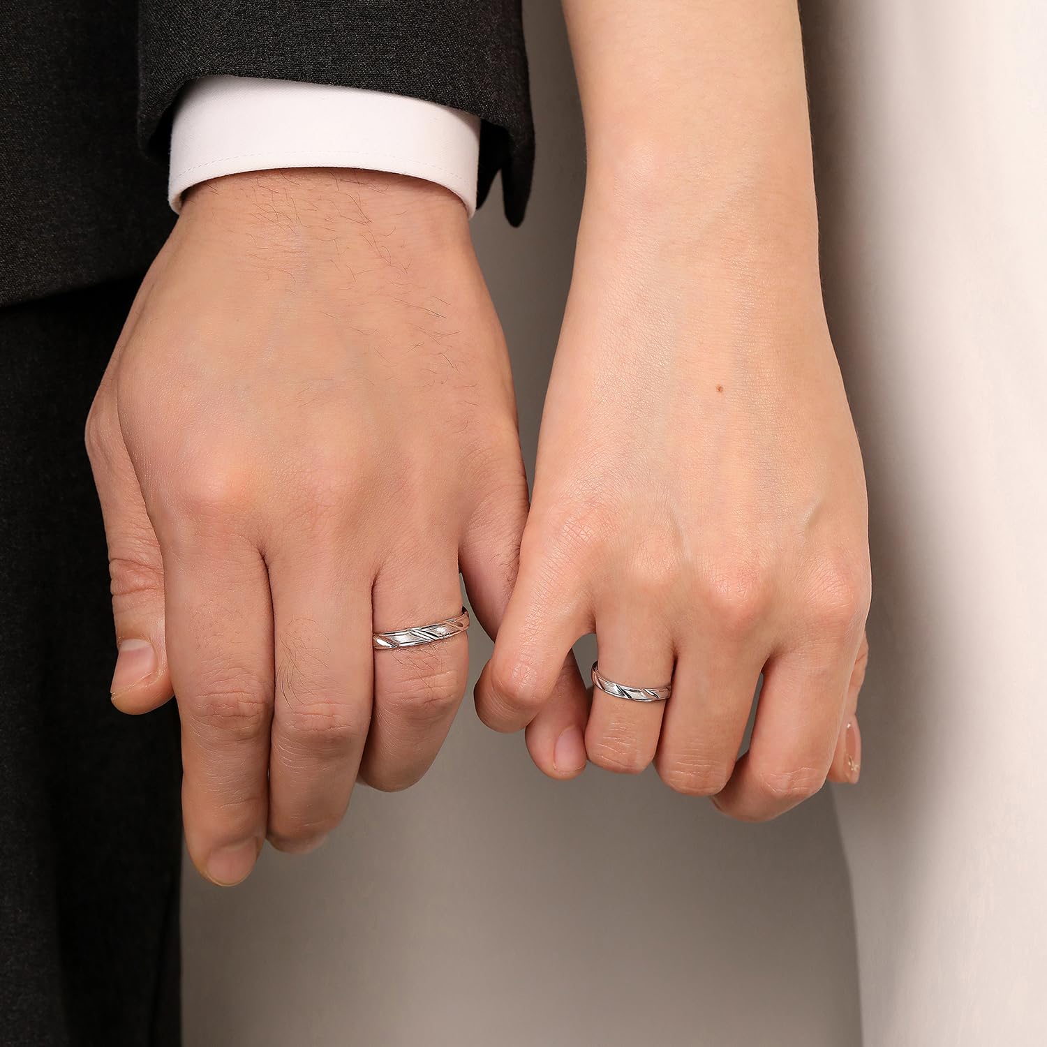Meissa Plata de Ley 925 Anillos Pareja Alianzas Boda Ajustable Anillo Compromiso Regalos