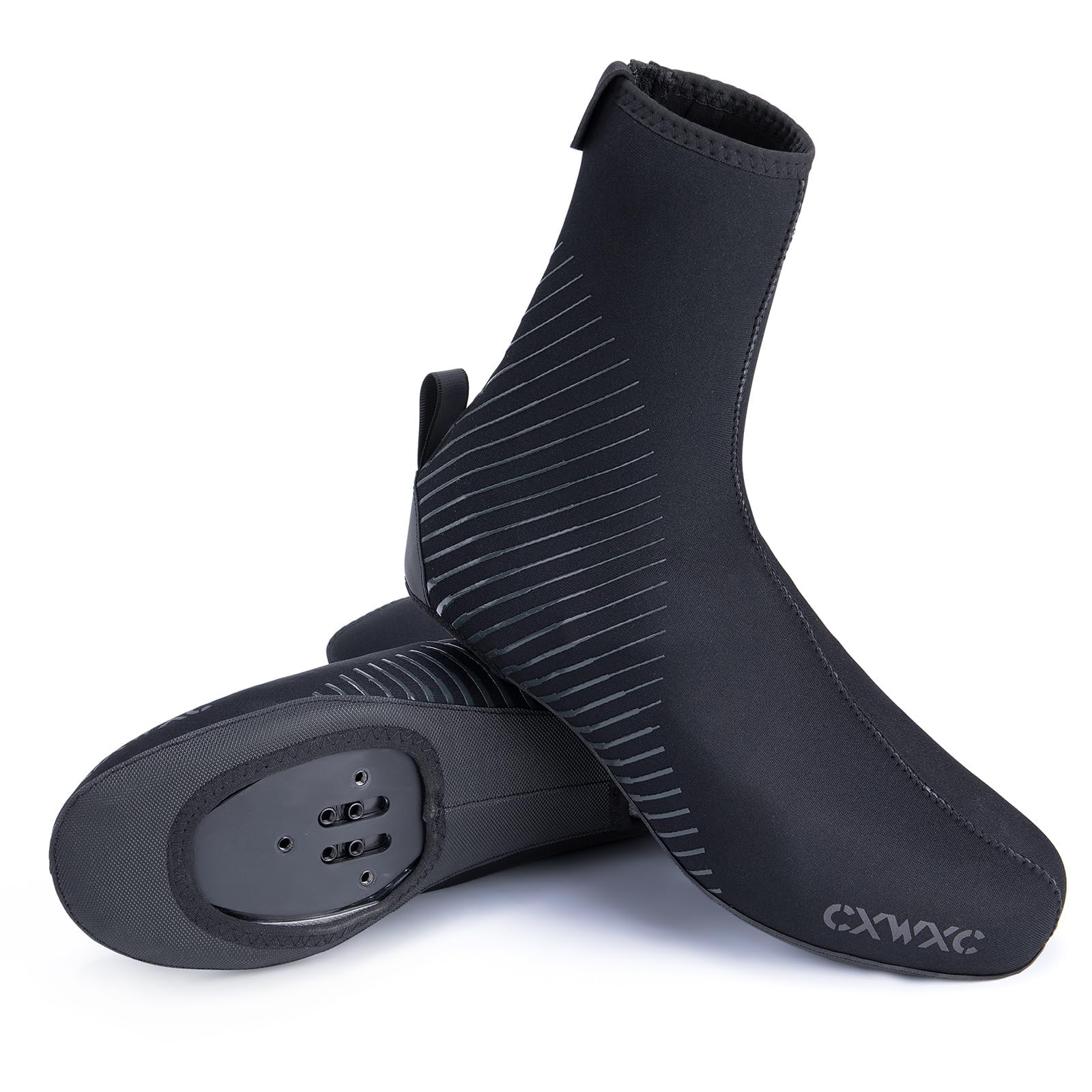 CXWXC Couvre-Chaussures d'hiver pour Homme et Femme, Couvre-Chaussures Chaudes pour vélo de Course, VTT, Chaussures de vélo de Route Coupe-Vent en néoprène